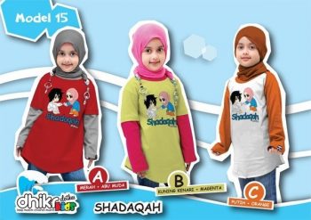 kaos anak muslim shadaqah rame-rame