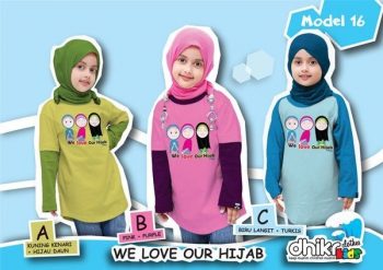 kaos anak muslim perempuan We love our hijab