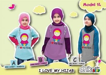 kaon anak muslim perempuan I love my Hijab