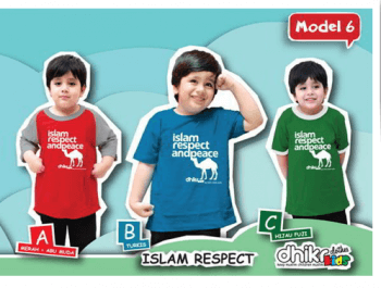 kaos anak muslim label Islam respect